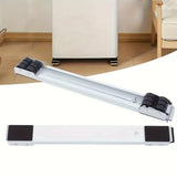 2 piezas de carrito de polea de 24 ruedas de alta resistencia, ajustable de longitud, con cojín antideslizante y freno, sin necesidad de batería, adecuado para refrigerador, lavadora, secadora, accesorios para electrodomésticos, estructura reforzada, dis