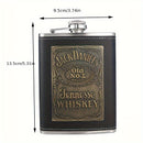 1 pieza de petaca cuadrada de 8 oz en cuero sintético - Petaca de acero inoxidable con grabado original de Tennessee, regalo novedoso perfecto para padrino de boda o familia, petaca portátil para licores