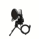 Microfono RGB de Estudio, Microphone Tipo RGB con Trípode, Estudio de Grabación de Música, Equipo de Transmisión en Vivo, Podcast, Grabación, Eid Al-Adha Mubarak