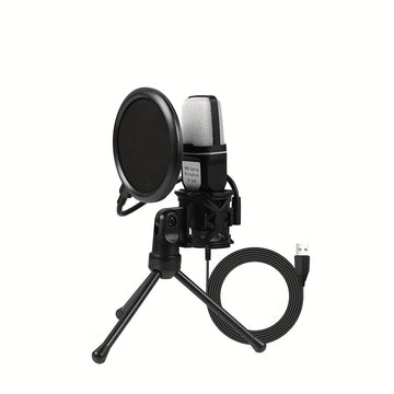 Microfono RGB de Estudio, Microphone Tipo RGB con Trípode, Estudio de Grabación de Música, Equipo de Transmisión en Vivo, Podcast, Grabación, Eid Al-Adha Mubarak
