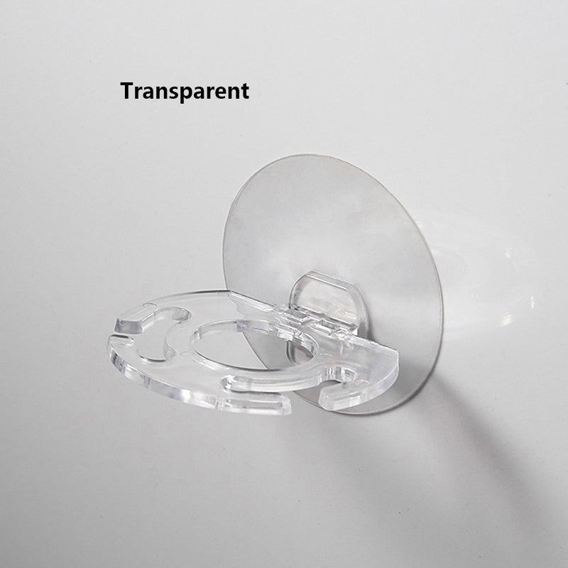 1pc Soporte Autoadhesivo de Pared para Cepillo de Dientes y Pasta Dental - Material Duradero de PS, Organizador de Almacenamiento de Múltiples Ranuras para Baño, Disponible en Morado, Transparente, Gris, Soporte para Cepillo de Dientes