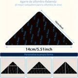 4/8/12pcs Alfombra grande lavable antideslizante adecuada para suelos de madera, cinta de alfombra lavable, alfombra adhesiva de doble cara, material PET duradero muy adecuado para accesorios de alfombra de decoración del hogar, suelos de madera y alfomb