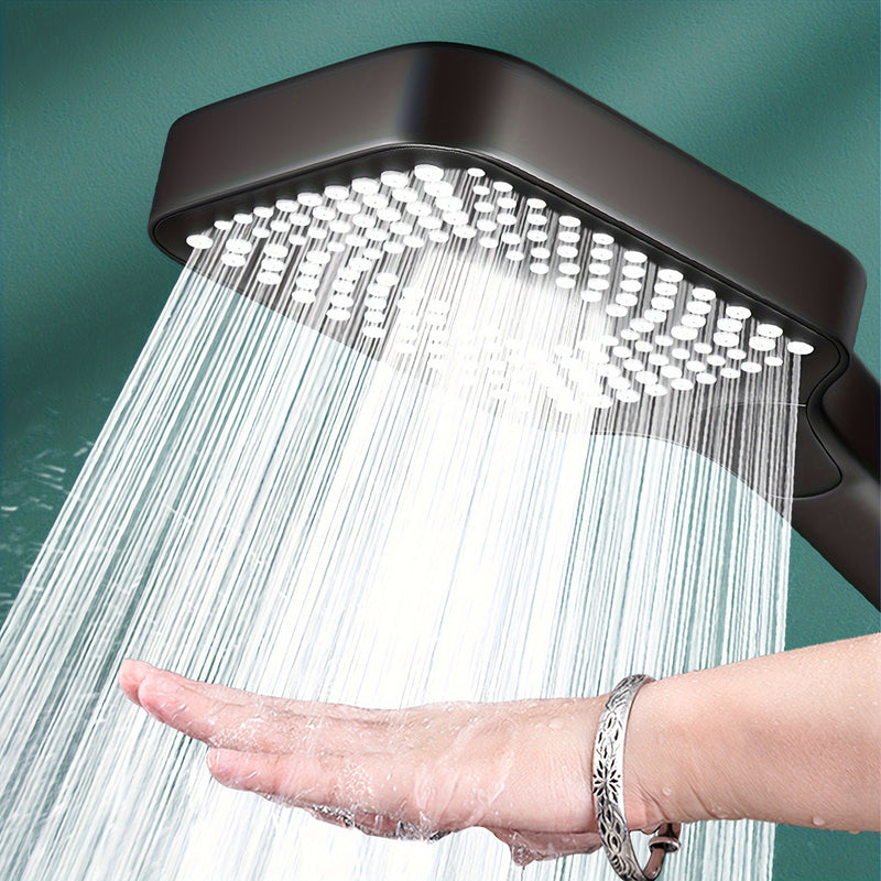 Ducha con regulador cuadrado, 1 pieza/3 piezas, cabeza de ducha de pulverización de una mano para el hogar, aumentador de presión de baño y juego de tres piezas.