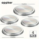 appker, 4 Piezas, Cubiertas De Cocina De Inducción De Acero Inoxidable, Protectores Duraderos Para Estufas De Cocina, Accesorios Para Utensilios De Cocina Para El Hogar, Diseño Creativo