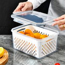 Juego de 9 Recipientes para Alimentos sin BPA con Cesta y Tapas - Herméticos, Apto para Nevera, Reutilizable Organizador Multiusos para Frutas, Verduras y Comidas