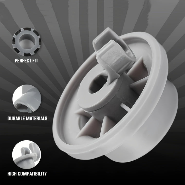 4/8 PIEZAS 165314 Rueda de rejilla inferior para lavavajillas Piezas para lavavajillas Bosch de BuyParts - Ajuste exacto para lavavajillas Bosch y Kenmore - Reemplaza 420198 423232 AP2802428 PS8697067