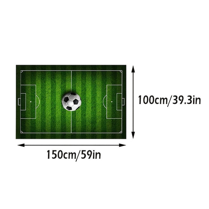 Alfombra de césped con diseño 3D de campo de fútbol, 1 pieza, suave y cómoda, antideslizante y duradera, para dormitorio, sala, pasillo, entrada, baño, decoración del hogar y jardín, accesorios de primavera