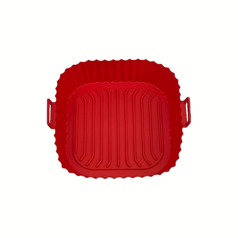 Forros de Silicona para Freidora de Aire Uso Comercial y Doméstico - Antiadherente Reutilizable con Relieves Elevados, Mangos Resistentes al Calor, Compatible con Freidoras de 3QT-5QT, Fácil Limpieza & Duradero, Diseño de Superficie Estriada
