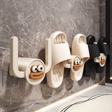 1 gancho para pantuflas con diseño divertido, organizador de zapatillas para baño, soporte de drenaje, esencial para baños y dormitorios