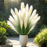 Ramo de paja artificial grande y realista de 35,8" - Decoración elegante para suelo para bodas, hogar y celebraciones estacionales - Plástico, sin recipiente incluido - Ideal para Navidad, Acción de Gracias, Día de la Madre, decoración de bodas