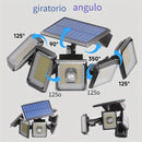 Luces Solares de Pared con 5 Cabezales, Luz Solar Exterior, Luces LED para Jardín y Patio con Sensor de Movimiento y Ángulo Amplio - Iluminación para Calles y Exteriores