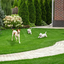 4 Rollos de Césped Artificial para Exteriores - con Agujeros de Drenaje y Base Negra Reforzada, Resistente a Alto Tráfico, Ideal para Patio, Jardín o Decoración de Bodas - Fácil Mantenimiento, Aspecto Natural, Uso Todo el Año