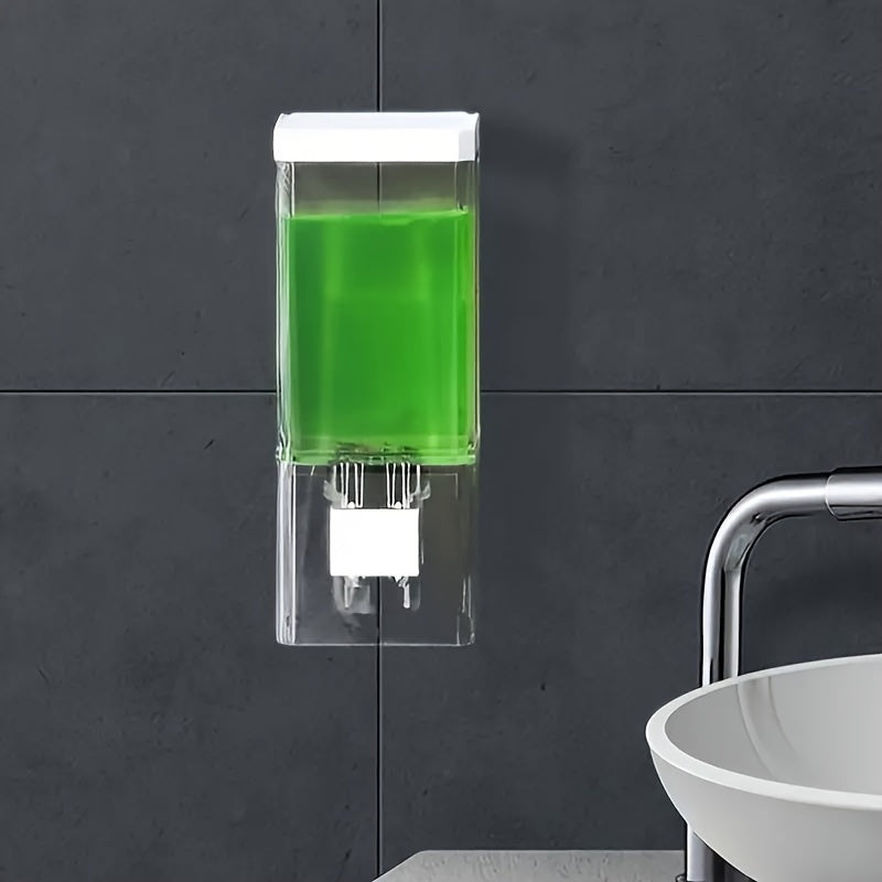 Dispensador de Jabón Montado en la Pared - Diseño Anticorrosivo, Ahorro de Espacio con Cabeza de Bomba Fácil. Ideal para Manos, Champú y Gel de Ducha - Accesorio Moderno Perfecto para Baños