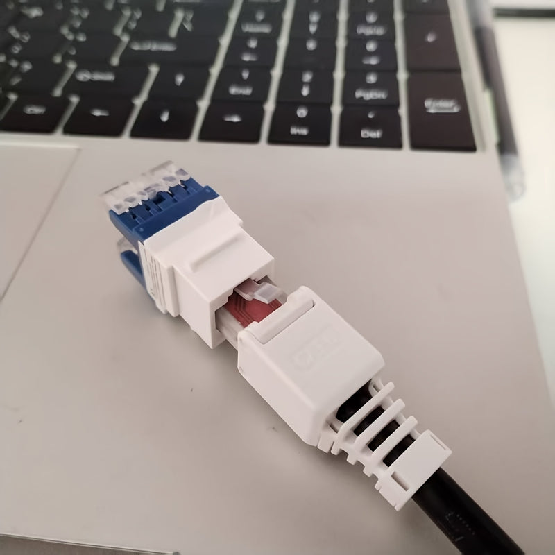 Adaptador de Ethernet CAT.6 RJ45 con enchufe de tecla - Instalación sin herramientas, conectividad inalámbrica, enchufa y juega, compatible con Alexa, ideal para uso en hogar y oficina, adaptador de Ethernet para oficina | Conector RJ45 | Diseño transpar