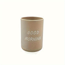 Vasos para cepillos de dientes Good Morning, de plástico simplista para enjuagar, beber, soporte para cepillos de dientes de pareja, vasos para lavarse en casa