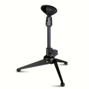 Soporte de micrófono de escritorio plegable y portátil con trípode, soporte para micrófono de escritorio, base triangular sólida, altura retráctil del soporte triangular, gran compatibilidad, adecuado para grabaciones, podcasts, transmisiones en vivo, co