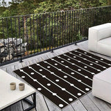 Alfombra Seven Stars de Poliéster Lavable a Máquina - Bajo Pelo para Interior/Exterior con Rayas, Cuadros y Diseños Sólidos, Base Antideslizante, Tamaños Grandes hasta 2.16m² para Patio, Jardín, Sala o Dormitorio