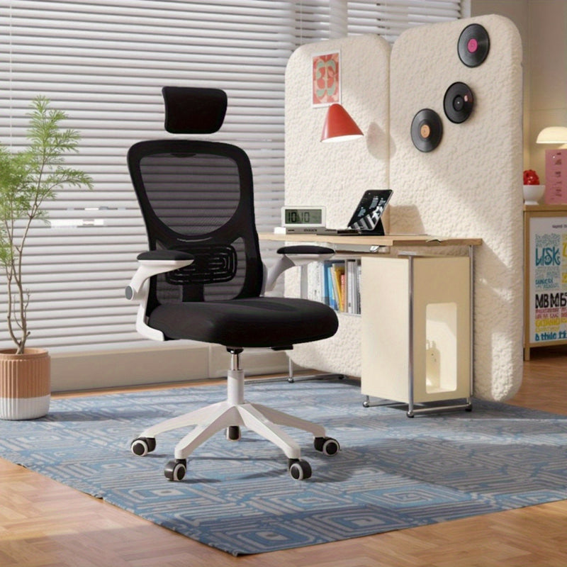 Silla de juego ajustable antropomórfica - Marco, 11 festivales - Regalo, inclinación manual, comodidad de malla transpirable, silla ejecutiva para hogar y oficina, soporte lumbar, giratoria, adecuada para todas las estaciones - 12 meses