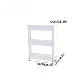 Organizador de Almacenamiento en Carrito de Plástico Delgado, Unidad Móvil de Estantería para Espacios Angostos con Esenciales de Cocina y Baño