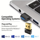 Adaptador de Red sin varillas USB 5.4, Doble Banda, Plug and Play para Windows 11/10/8.1/7, Compatible con USB-C/Laptops/Tarjetas/Mouse/Auriculares, Wi-Fi 5/4/3/2/1, Transferencia Rápida de Datos, Sin Necesidad de Fuente Externa, Teclado y Ratón Inalámbr