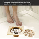 1pc Desagüe de Ducha de Piso de Cobre Cuadrado, Desagüe de Piso para Bañera y Ducha, Evitador de Reflujo de Drenaje de Baño