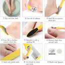 Set de exfoliador de pies multiusos, removedor de callos manual, exfoliante de piel muerta, kit de herramientas para pedicura para adictos a los tacones altos, bailarines, deportistas, meseros, mujeres, hombres, ancianos, maestros - Plástico, sin perfume