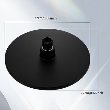 Cabezal de ducha a alta presión - TopSpray, rociador grande con función de lluvia, diseño circular de plástico duradero para montar en la pared y distribución uniforme del agua, accesorio clásico para baño, estilo contemporáneo