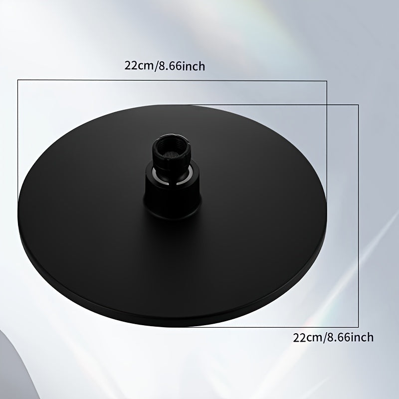 Cabezal de ducha a alta presión - TopSpray, rociador grande con función de lluvia, diseño circular de plástico duradero para montar en la pared y distribución uniforme del agua, accesorio clásico para baño, estilo contemporáneo