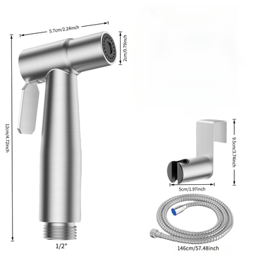 Sistema de ducha portátil - Control de flujo dual y montaje en pared, manguera reforzada de 1,5m, adecuado para baño de spa/baño de RV