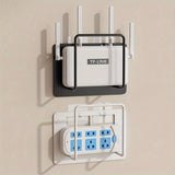 Soporte para Enrutador de Montaje en Pared sin Taladro de Fácil Instalación - Elegante Hierro Fundido Blanco, Estante de Almacenamiento Multiusos para Sala de Estar y Más, Colocación de Cajas, Estante Wifi, Estantes