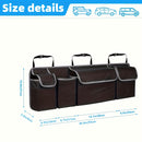 1 pieza, organizador de maletero de automóvil multifuncional de tela Oxford - Material duradero negro con bolsillos con cremallera, ideal para almacenar artículos en el asiento trasero y maletero de SUV y otros vehículos, solución de almacenamiento de ma