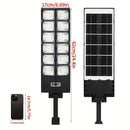 1 unidad de foco solar para jardín con 504 LED, luz exterior de pared con sensor de movimiento, montaje semiempotrado, 3 modos, batería de litio recargable, iluminación exterior para jardín, pared, garaje, porche - incluye hardware de montaje y control r