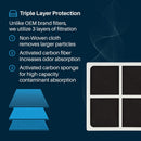 3 unidades Filtros de aire para refrigeradores, Filtros de carbón activado de alta eficiencia, con material PC, para LG LT120F, Kenmore Elite 469918, Compatible con ADQ73214404, 9918, 46-9918, ADQ73214402, ADQ73334008, ADQ73214403, Se adapta a selectos r