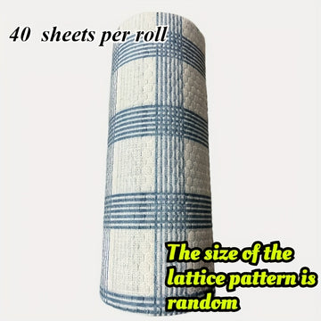 40pcs Paños de Cocina Inspirados en Japón - Doble Uso Húmedo y Seco, Poliéster Ligero, Solo Lavado a Mano, Forma Redonda, Desechables, Toallas de Papel