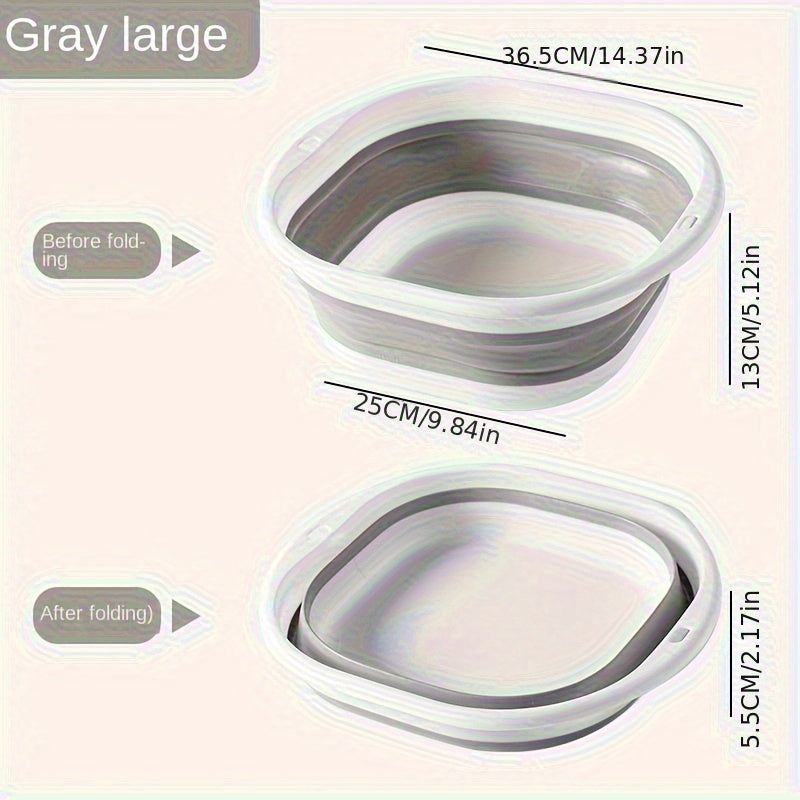 Fregadero plegable multifuncional - Ideal para lavar el cabello y la cara, limpiar ropa interior y remojar los pies - Diseño ahorrador de espacio con función de colgar fácil, adecuado para el baño, sala de estar y uso de baño, equipo de acampada al aire