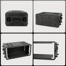 Estuche de amplificador de rack de 4U, montaje de viaje de carretera de DJ PA de audio profesional con espuma personalizada, ideal para almacenamiento de sistema de micrófono inalámbrico/amplificador/effect/mixer, 4U, negro