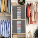 Juego de 3 organizadores de tela grandes plegables con agarres - Contenedores versátiles para área de dormir, clóset, ropa, residencia estudiantil - Sin olor, no necesita electricidad, solución de almacenamiento