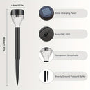 10 luces solares para jardín KOLYC, encendido/apagado automático, resistentes, plástico duradero con acabado metálico pulido y negro envejecido, instalación semienterrada fácil para caminos, jardines, patios, césped, decoración exterior, iluminación sola