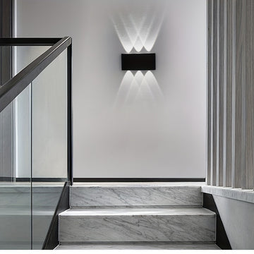 Lámpara de pared LED con luz hacia arriba y abajo, iluminación interior AC85-265V, 1 unidad
