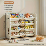 Organizador de Almacenamiento Multinivel y Múltiples Compartimentos Moderno - Armario Apilable de Plástico, Adecuado para Juguetes, Libros, Ropa - Ideal para Sala de Juegos y Dormitorio