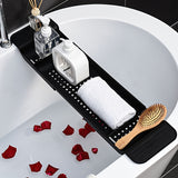 1pc Bandeja De Bañera, Estante De Baño Retráctil, Organizador De Baño Simple, Bandeja De Bañera De Plástico Multifuncional, Accesorios De Baño