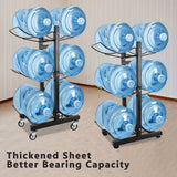 Un estantería para cubos de agua, adecuado para contenedores de agua pura, puede desmontarse, e ideal para uso en el hogar, oficina, empresa y almacén, estanterías de utilidad