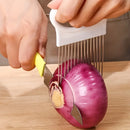 Utensilio de Cocina Multifuncional de Acero Inoxidable para Cortar Cebollas, Carne y Frutas – Mango Ergonómico, Diseño Resistente al Óxido, Sin Necesidad de Electricidad, Rebanador de Verduras