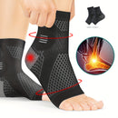 Calcetines de compresión premium para tobillo, mangas de pie de compresión con soporte de arco y tobillo, diseño abierto para neuropatía, soporte elástico para pie para uso diario y actividades al aire libre.