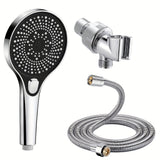 Conjunto americano de panel grande de 13 cm, cabezal de ducha de alta presión de tres etapas con gran flujo de agua mejorado, grifo de baño montado en la pared y cabezal de ducha grande