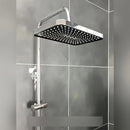 1pc Cabezal de Ducha Cuadrado Montado en la Pared de Alta Presión - Diseño Contemporáneo de Plástico, 304x118mm, Cobertura Completa con Flujo Uniforme del Agua, Fácil Instalación para Baño Doméstico, Soporte para Cabeza de Ducha, Accesorio Moderno para e