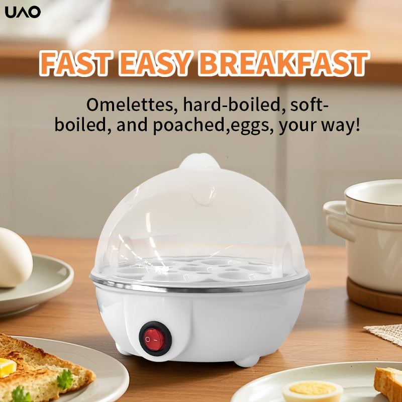 Cocinador de Huevos Mini, Tapón Transparente, Gran Capacidad de Vapor, Olla Multifuncional Automática, Ideal para Desayunos Nutritivos. Puede Hacer Huevos, Fideos al Vapor, etc. Base de Acero Inoxidable de Grado Alimenticio. Accesorio de Cocina Automátic
