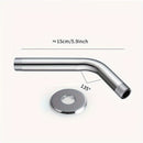 1 brazo de ducha extendido montado en la pared, barra transversal extendida de ducha de acero inoxidable, múltiples longitudes, negro/plata opcional, accesorios de baño, herramientas de baño