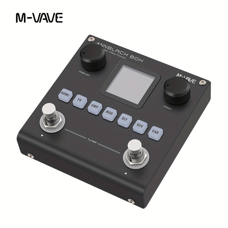 Procesador de efectos múltiples para guitarra/bajo profesional M-VAVE - Modelado neural ANN, 60+ efectos, 20 simulaciones de amplificador y IR CAB, batería de 10 horas, grabación OTG - Modelador de amplificador digital portátil con función congelar, TAP