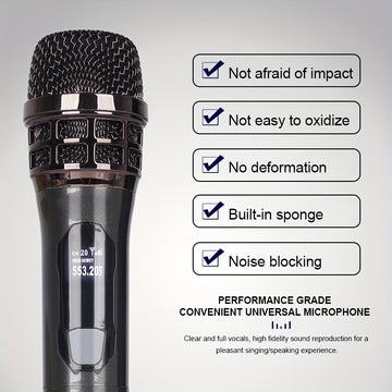 Sistema de micrófono inalámbrico profesional NXG, anti-retroalimentación, cancelación de ruido, para escenario, KTV en casa, presentaciones, conferencias, actuaciones – Tipo-C USB, doble alimentación por batería/USB, ≤36V, batería de litio recargable 186